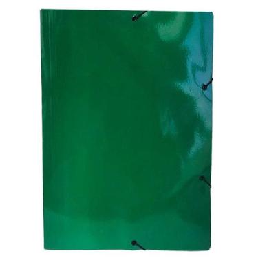 Imagem de Pasta Aba Elástico Escolar e Home Office Cartão DelloPlex, Verde