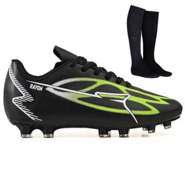 Imagem de Chuteira de Futebol Masculina Campo Grama Natural Material Sintético +