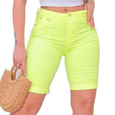 Imagem de Bermuda Feminina Sarja Meia Coxa Casual Confortável - Patria Brasil Je