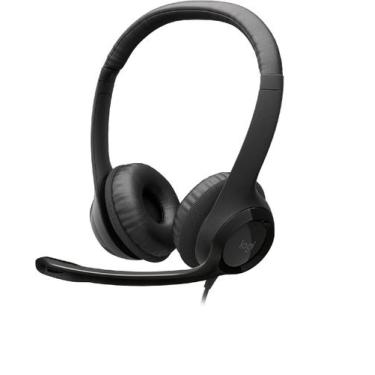 Imagem de Headset com fio USB Logitech H390 Almofadado, Controles de Áudio Integ