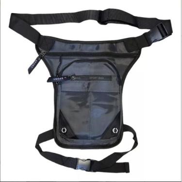 Imagem de Bag De Perna Bolsa Pochete Masculina Camping Preta - CONCEPTONE, Cinza