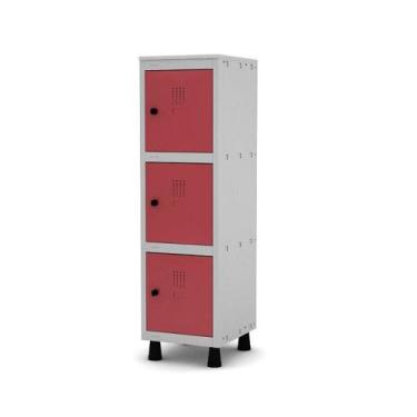 Imagem de Mini Armário Guarda Volume Locker Roupeiro 1 Vão 3 Portas MGRP501/3 Ci