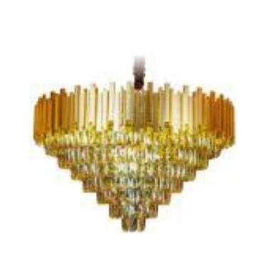 Imagem de Lustre Moderno Redondo 90cm Dourado Pingente Cristal Formosa - LUXdéco
