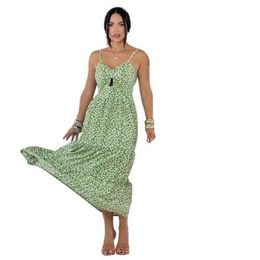 Imagem de Vestido Feminino Xadrez Alça Elastex Com Bojo Midi / Vestido com Bojo 