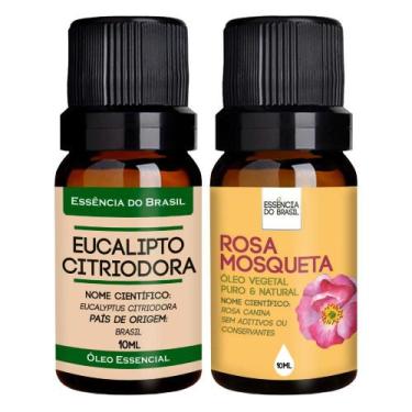 Imagem de Kit Óleo Essen Eucalipto Citriodora + Rosa Mosqueta 10ml - Essência do