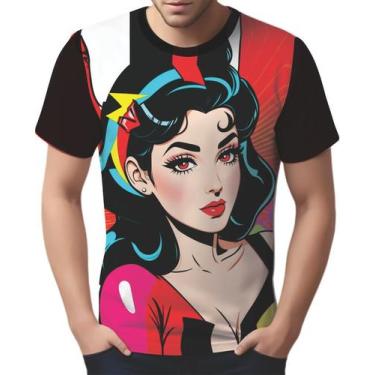 Imagem de Camisa Camiseta Tshirt Pin Up Mu.lher Morena Pop Art Moda 11 - Enjoy S