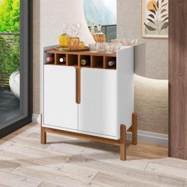 Imagem de Bar Adega 6 Garrafas Ubaí Branco Cedro - Mais de Casa