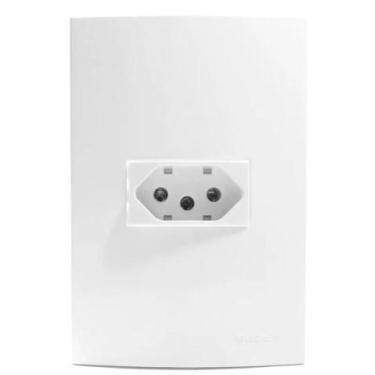 Imagem de Conjunto 1 Tomada 2 Polos + Terra 10A 250V Embutir Sleek Margirius Bra