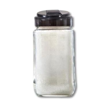 Imagem de Açucareira farinheira de 300ml com tampa multifuncional, kit com 6 unidades, para lanchonetes, bares e casas. (Preto)