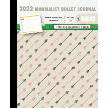 Imagem de 2022 Minimalist Bullet Journal/BUJO with Black and Red Arrows with a Faded Background Cover: Basic Bujo | Classic Bullet Journal Help You Organize ... And Dotted Pages | 240 Pages | 7.5 * 9.25
