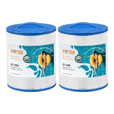 Imagem de ZOTEE Cartucho de filtro de reposição para spa e piscina para Unicel 6CH-26, Pleatco PTL25W-SV-P-4 e Filbur FC-0310, 2 pacotes