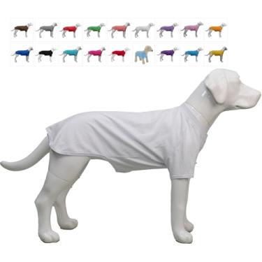 Imagem de Lovelonglong Roupas para animais de estimação fantasias de cachorro roupas de dachshund camisetas em branco para cães Dachshund, Corgi 100% algodão branco D-GG
