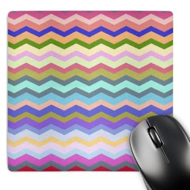 Imagem de 3dRose LLC Mouse pad 20,3 x 20,3 x 0,63 cm, multicolorido multicolorido multicolorido chevron Zig Zag listrado (mp_56651_1)