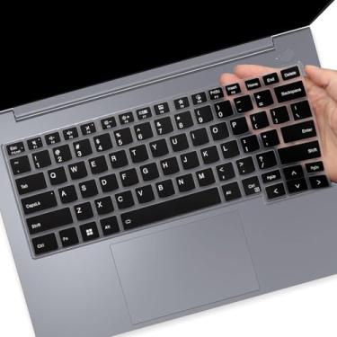 Imagem de Capa de teclado para laptop Lenovo ThinkBook 14 G6 G7 de 14 polegadas 2024 2023, capa protetora de teclado com layout em inglês dos EUA - preta