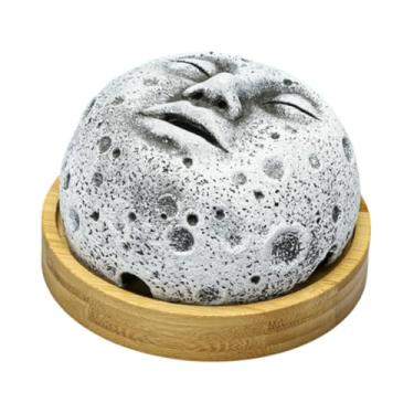 Imagem de WeiLaiKeQi Queimador de incenso Ornamento de mesa Coleção funcional Porta-incenso Lua Decoração para casa para banheiro Quarto Casa de chá