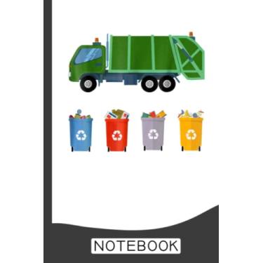 Imagem de Recycling Trash Truck Notebook: Garbage Truck Design Kids Men Women Dump Trash Trucks 120 Pages - 60 sheets - 6x9 inches