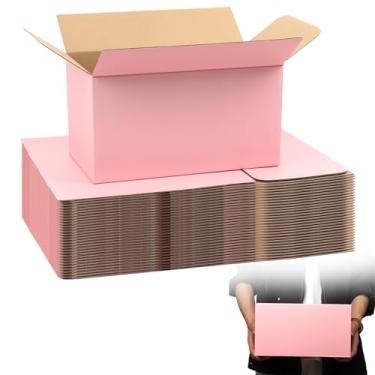 Imagem de FORBFAN Caixas de Remessa Rosa 11X6X6, Caixas de Correspondência de 30 Unidades para Pequenas Empresas, Caixas de Papelão Ondulado para Embalagem de Correspondência