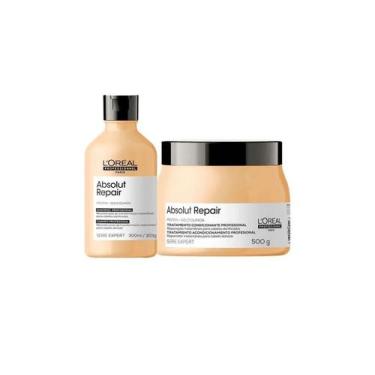 Imagem de Kit LOréal Absolut Repair Sh 300ml + Másc 500g - L'Oréal