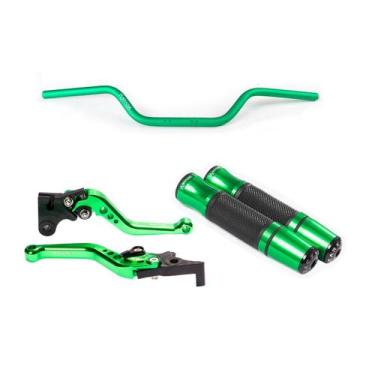 Imagem de Kit Guidão 22mm Esportivo Manopla Jupiter Manete Factor Fazer 150 Ubs 