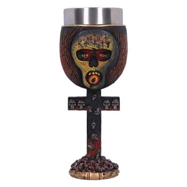 Imagem de Nemesis Now Slayer Seasons in The Abyss Goblet 20,5 cm, resina, produto oficialmente licenciado pela banda Slayer, cálice Slayer, pulseira de metal, inserção de aço inoxidável, fundido na melhor