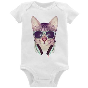 Imagem de Body Bebê Gato Headphone - Foca na Moda, Branco, G