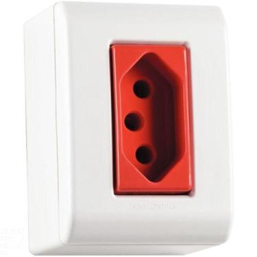 Imagem de Caixa De Sobrepor Com 1 Tomada 2p+t 20 A 250 V Tramontina Lizflex Com 