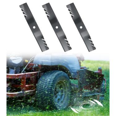 Imagem de ELITEWILL Lâminas de cortador de grama médias compatíveis com 122 cm Deck Hu sqvarna 2748GLS YTH2148 Pou LAN Pro PB20VA48 tratores de equitação, substitui 173920 180054 532173921 917532173921 pacote