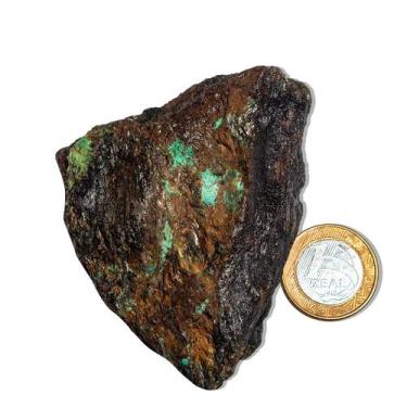 Imagem de 01 Malaquita Pedra Bruto Natural 150 a 200g 6 a 10cm Tipo C - Cristais