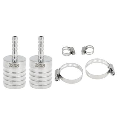 Imagem de Hihaha Acessórios de mangueira de aço inoxidável 304 1,3 x 5/40.6 cm redutor de emenda para ar, água, óleo, gás, combustível, 1 conjunto prateado