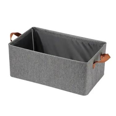 Imagem de Caixa Organizadora com Alça Lateral Cinza 7147 - KeHome