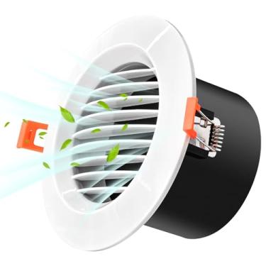 Imagem de Weiworld Saída de ar redonda de 10 cm com mola, capa de ventilação de exaustão ABS Soffit, difusor de ar de parede de teto com grade de grelha para sala de estar banheiro exaustor escritório casa,