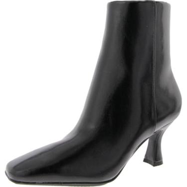 Imagem de Anne Klein Botas femininas de salto alto Pablo de couro sintético, Cobra preta/branca, 37