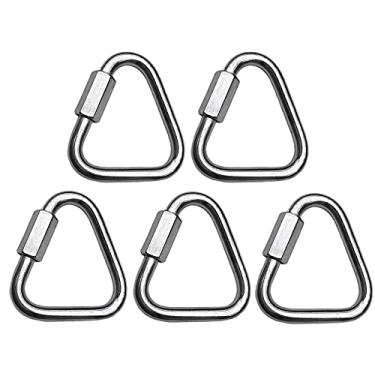 Imagem de MarineNow 316 Aço Inoxidável Delta Quick Link Marine Grade Triângulo Escolha Tamanho e Quantidade (05-Pack, 10 mm (3/8"))
