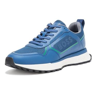 Imagem de BOSS Tênis masculino Big Logo Mesh Mix com cadarço, Safira azul, 38