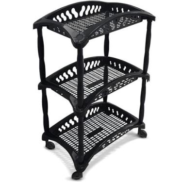 Imagem de Organizador Telado Fruteira Toyplast 3 Andares - Arqplast, Preto