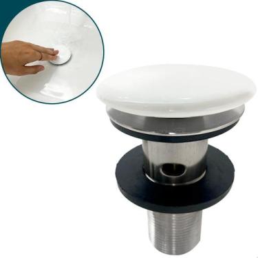Imagem de Valvula Click Cerâmica Branca 7/8 Com Ladrão Ralo De Pia Cuba Banheiro