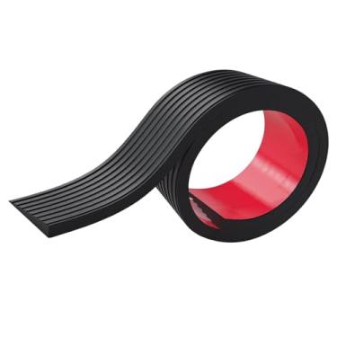 Imagem de harayaa Limiar da porta rampa não deslizante PVC PVC Porta de piso de piso Rampa de ladrilho para escadas Passos de banheiro quarto ao ar livre, Preto