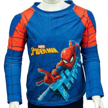 Imagem de Camiseta de Proteção Esportiva Juvenil Gola Redonda UV 50+ Spider-Man Nathor