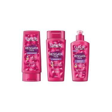 Imagem de Kit Dabelle Resgata Fios Shampoo + Condicionador + Creme Pentear