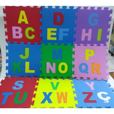 Imagem de Tapete Eva Infantil alfabeto 9 Peças 1 Cm Espessura 30x30 cm