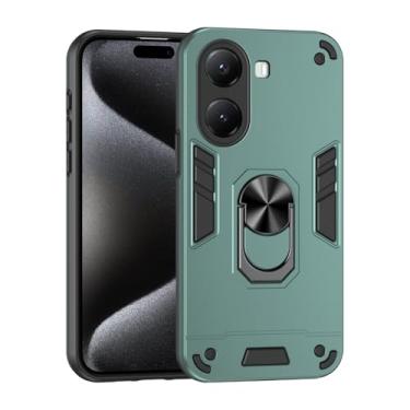 Imagem de Capa compatível com Xiaomi Poco X7 Pro 5G, compatível com Xiaomi Poco X7 Pro 5G Suporte magnético para carro à prova de choque e antiqueda, capa verde