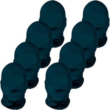 Imagem de Kit 8 balaclavas balaclava touca toca ninja bandana UV50+ - EX311, Azu
