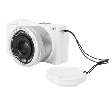 Imagem de Câmera Digital de 72MP Com Câmera de Zoom óptica de 12x, Tela Flip e Vários Filtros, Ideal para Retrato de Paisagem Com Flash LED e Gravação Timelapse (Branco)