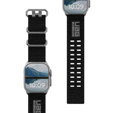 Imagem de URBAN ARMOR GEAR Pulseira de relógio UAG compatível com Apple Watch séries 4-11/SE3/SE2/SE Metropolis de alta resistência, preta