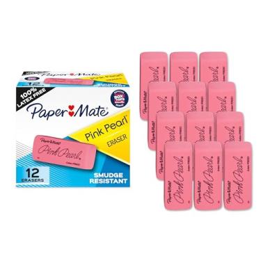 Imagem de Borrachas Paper Mate | Borrachas grandes pérola rosa 12 unidades