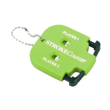 Imagem de Vaveren Contador de golfe Counter Small Outdoor Sport Scoreboard Portátil com a Chain Chain for Games Competitions Sports, Verde