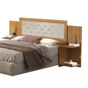 Imagem de Cabeceira MDF Detalhe Estofado Capitone Regulavél Austria - BEA BENTO,