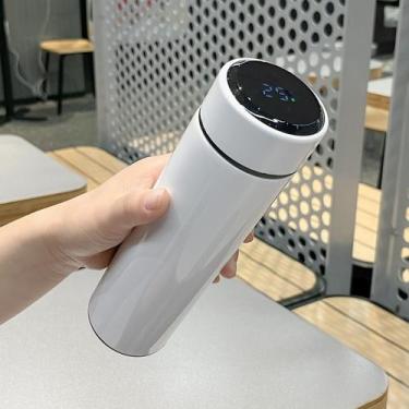 Imagem de Garrafa Térmica Inox Inteligente 500ml Com Medidor De Temperatura MS70