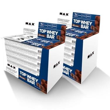 Imagem de Kit 2x Top Whey Bar 12 Unidades - Caixa Fechada Maxtitanium (2x Caixas, Brigadeiro)