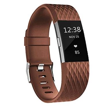 Imagem de Pulseiras de substituição para Fitbit Charge 2, pulseiras clássicas de silicone ajustáveis para Fitbit Charge 2, mulheres e homens